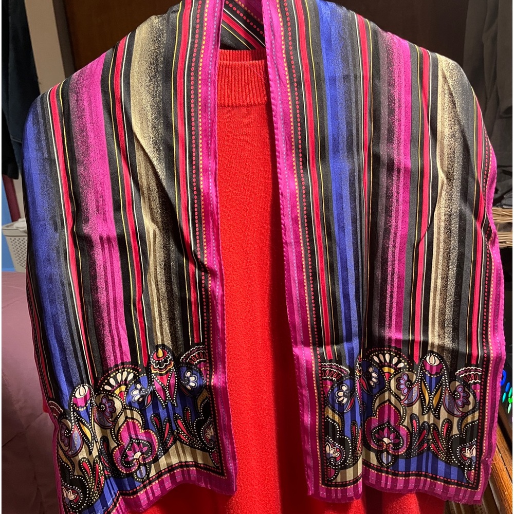 Oscar de la, Renta, multicolored scarf
